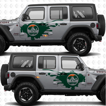 Mountains Nature Camping Side Doors Stripes Vinyl decal sticker fit Jeep Wrangler 2