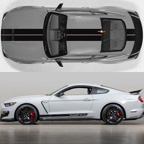 Kit de calcomanías de vinilo con franjas para capó y laterales para musclecar Musclecarmodel GT-H_1