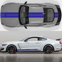 Kit de calcomanías de vinilo con franjas para capó y laterales para musclecar Musclecarmodel GT-H_3