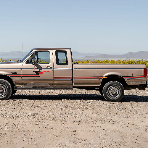Kit de Calcomanías de Raya Retro - Juego de Pegatinas de Vinilo para Lado de Caja Gráficos Laterales para Ford F250 1992 Super Cab