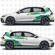 Calcomanías de vinilo deportivas estilo wrap con texto personalizado para Volkswagen Golf Gti
 3