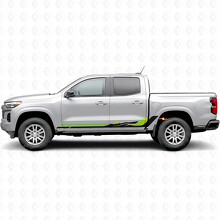 Tiras de vinilo retro de onda montañosa para puerta y panel de estribo para Chevrolet Colorado 3ª generación 2023-2026_3