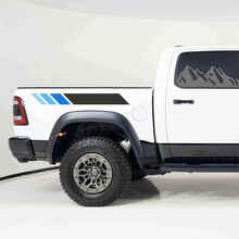Side Bedside Stripes Stickers Decals Graphics for Dodge RAM 15000 3