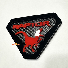 Edición Raptor Insignias de guardabarros Emblema de compuerta trasera Insignia 3D Fondo de fibra de carbono 2