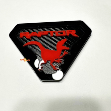 Edición Raptor Insignias de guardabarros Emblema de compuerta trasera Insignia 3D Fondo de fibra de carbono 3