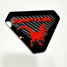 Edición Raptor Insignias de guardabarros Emblema de compuerta trasera Insignia 3D Fondo de fibra de carbono 6