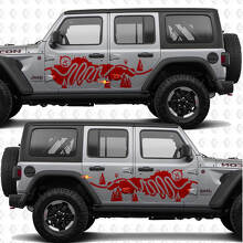 Adhesivo de vinilo lateral con brújula y mapa de senderos para Jeep Wrangler_2