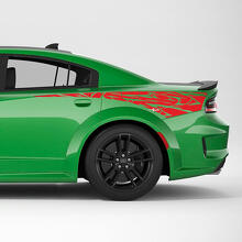 Pegatina Vinilo Raya Lateral Posterior Tribal Skin para Dodge Charger 3