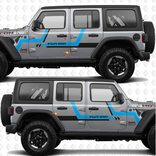 Tiras de texto personalizadas Pegatina de vinilo para puertas laterales compatible con Jeep Wrangler 3