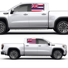 Calcomanía de vinilo para ventana lateral con bandera hawaiana para GMC Sierra 2023 2