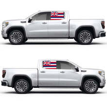 Vinilo adhesivo de color para ventana lateral con bandera hawaiana para GMC Sierra 3