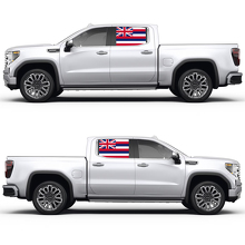 Calcomanía de vinilo para ventana lateral con bandera hawaiana para GMC Sierra 2023 3