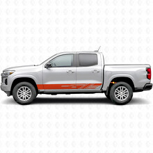 Vinilos en franjas diagonales para puertas y paneles laterales para Chevrolet Colorado 3.ª generación 2023-2026_4