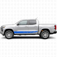 Vinilos en franjas diagonales para puertas y paneles laterales para Chevrolet Colorado 3.ª generación 2023-2026_5