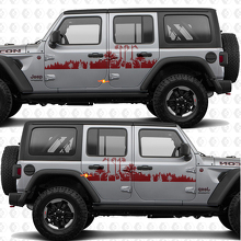 Adhesivo vinilo para puertas laterales Forest compatible con Jeep Wrangler 2