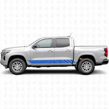 Franjas de vinilo topográficas de contorno para puerta y panel de faldón para Chevrolet Colorado 3ª generación 2023-2026_5