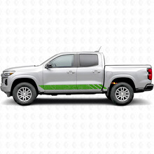 Franjas de vinilo topográficas de contorno para puerta y panel de faldón para Chevrolet Colorado 3ª generación 2023-2026_6