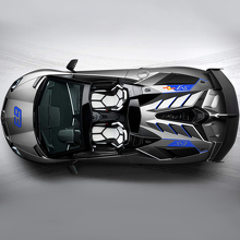 Gráficos Adhesivos Calcomanía Capó Lateral 63 SVJ Lamborghini Aventador SVJ 2