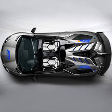 Gráficos Adhesivos Calcomanía Capó Lateral 63 SVJ Lamborghini Aventador SVJ 2