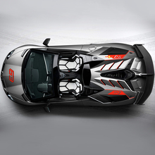 Gráficos Adhesivos Calcomanía Capó Lateral 63 SVJ Lamborghini Aventador SVJ 3