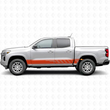 Franjas de vinilo escalonadas para puertas y paneles laterales para Chevrolet Colorado 3.ª generación 2023-2026_4