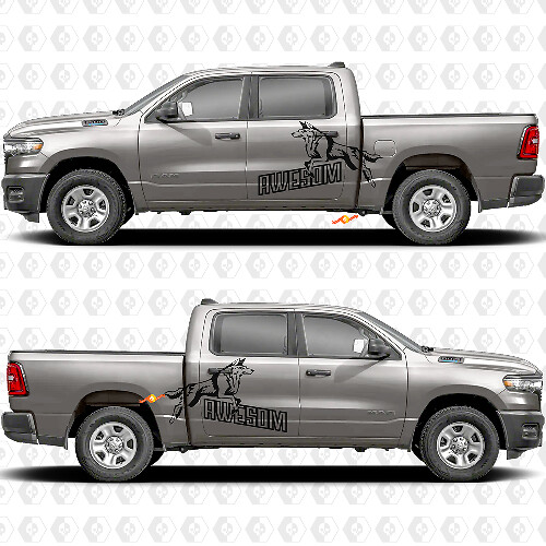 Pegatinas, calcomanías y gráficos increíbles de lobo para las puertas laterales de la caja