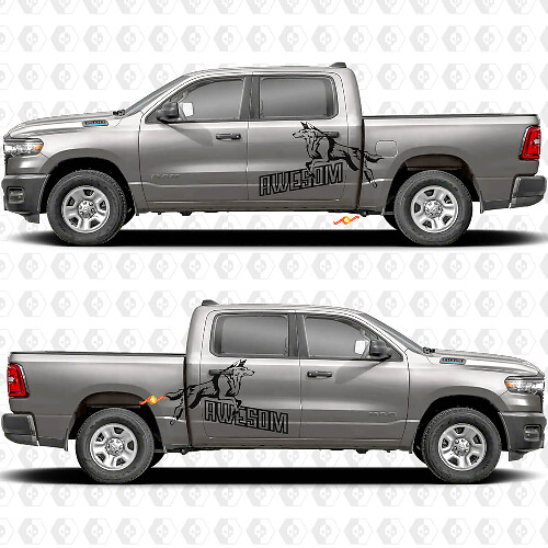 Pegatinas, calcomanías y gráficos increíbles de lobo para las puertas laterales de la caja