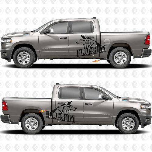 Impresionantes Pegatinas de Vinilo para Puertas Laterales de Lobo Gráficos 2
