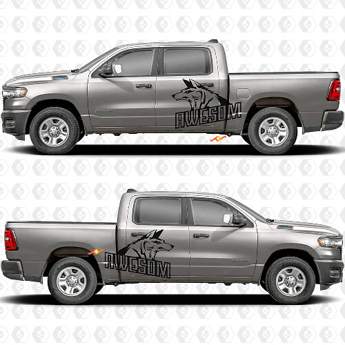 Puertas Laterales Cabecera Autoadhesivos Salpicaduras Wolf Increíbles Calcomanías Gráficos 2