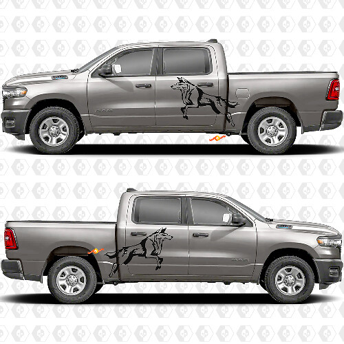 Calcomanías de Salpicadura Wolf para Puertas Laterales y Caja