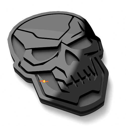 Placas de Guardabarros Skull Terminator Insignia de Portón Emblema 3D