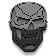 Placas de Guardabarros Skull Terminator Insignia de Portón Emblema 3D 2