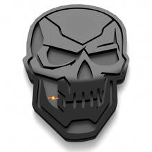 Insignia de aleta 3D estilo Terminator Calavera emblema de portón trasero_2