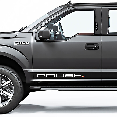 Calcomanías de vinilo laterales estilo Roush para camión Musclecar