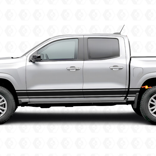 Líneas Delgadas de Vinilo Decorativas para Puertas y Lateral de Cama para Chevrolet Colorado 3ª Generación 2023-2026