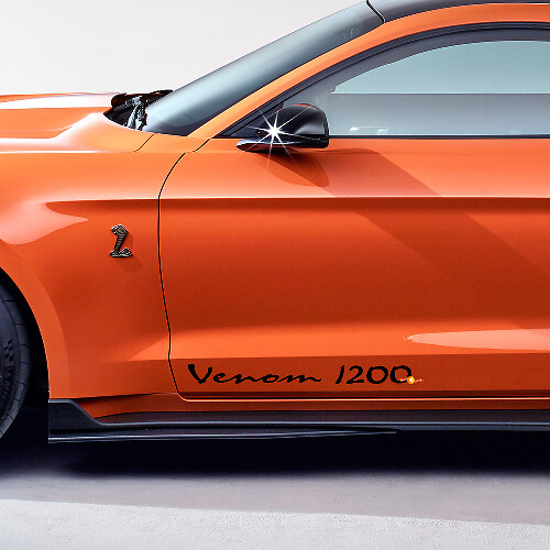 Calcomanías adhesivas para puertas del panel lateral Venom 1200 para Ford Mustang Cobra GT500