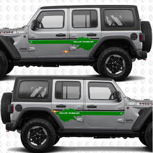 Vinilo adhesivo personalizado para puertas laterales compatible con Jeep Wrangler Jeep-Wrangler Willys Wheeler 2