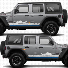 Calcomanía adhesiva de vinilo personalizada para puertas laterales, compatible con Jeep Wrangler Jeep Wrangler Willys 3