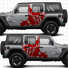 Calcomanía adhesiva de vinilo Moose Splash Nature para puertas laterales, compatible con Jeep Wrangler 2