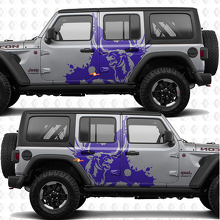 Calcomanía adhesiva de vinilo Moose Splash Nature para puertas laterales, compatible con Jeep Wrangler 3