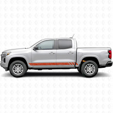 Tiras de vinilo topográficas para puertas y paneles laterales para Chevrolet Colorado 3.ª generación 2023-2026_4