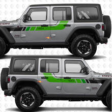 Juego de Vinilos Adhesivos Retro de Rayas Laterales 4x4 para Jeep Wrangler_2