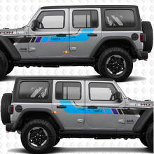 Juego de Vinilos Adhesivos Retro de Rayas Laterales 4x4 para Jeep Wrangler_3