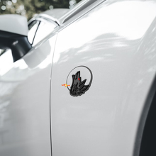 Placas de Guardabarros Wolf Moon Emblema de Portón Insignia 3D 2