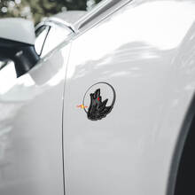 Placas de Guardabarros Wolf Moon Emblema de Portón Insignia 3D 2