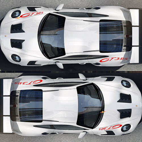 Kit de Calcomanías para Guardabarros Delantero y Panel Trasero del Porsche 911 GT3 RS