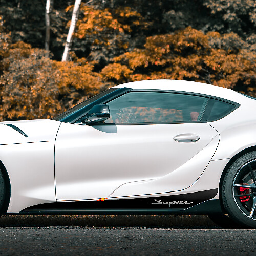 Calcomanías de franjas laterales para umbral para Toyota Supra MKV A90 A91