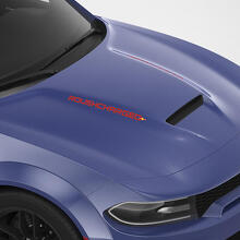 Calcomanías Personalizadas de Texto para Capó estilo Roushcharged para Dodge Charger_3