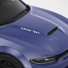 Calcomanías Personalizadas de Texto para Capó estilo Roushcharged para Dodge Charger_5