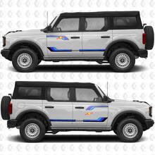 Calcomanías personalizadas de rayas de carreras retro vintage de herencia para puertas laterales de Ford Bronco 2